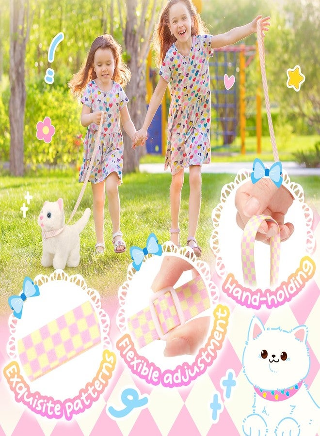 Tagitary Plush Toys Electronic Toy Cat That Walking and Meowing,Tail Wagging Interactive Toy Cat for Kids with Leash,Easter Christmas Birthday Gift for Toddlers Kids - Image 5